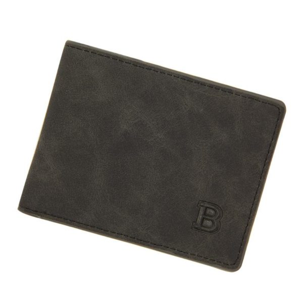 Pánská kožená moderní peněženka - Black 1