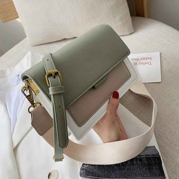 Moderní dámská minimalistická kabelka - Khaki, 19.5cm x15cm x7cm