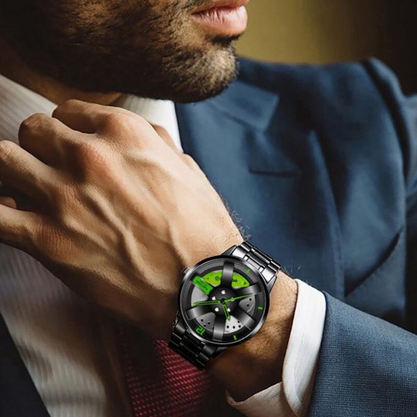 Pánské automobilové designové hodinky - GTR Green