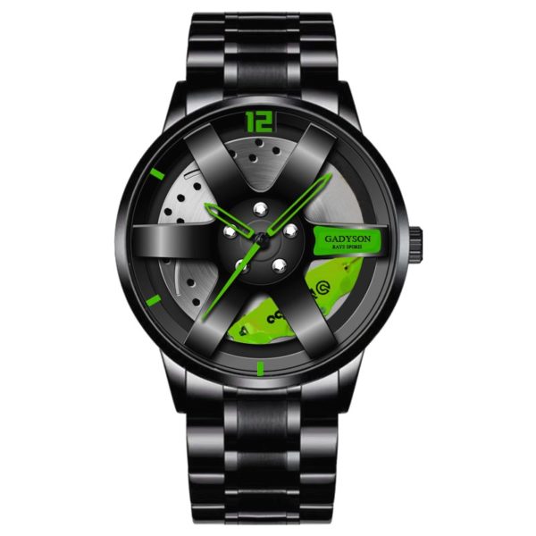 Pánské automobilové designové hodinky - GTR Green