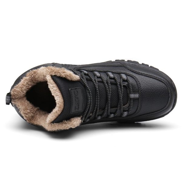 Pánské voděodolné zateplené zimní boty - Black GRAY, 46