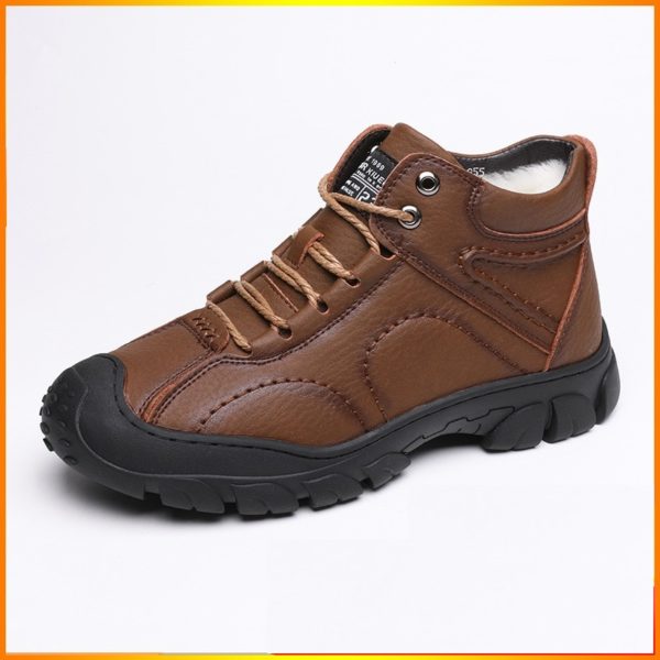 Pánské moderní zateplené zimní boty ENFORCES - Brown, 45