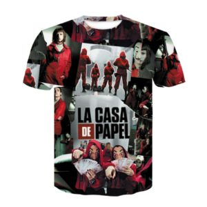 Pánské 3D tričko La Casa De Papel - CBT-411, 4XL