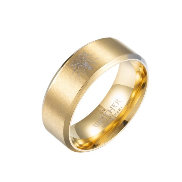 Vysoce kvalitní prsteny z nerezové oceli "Zaklínač" - 12, Gold