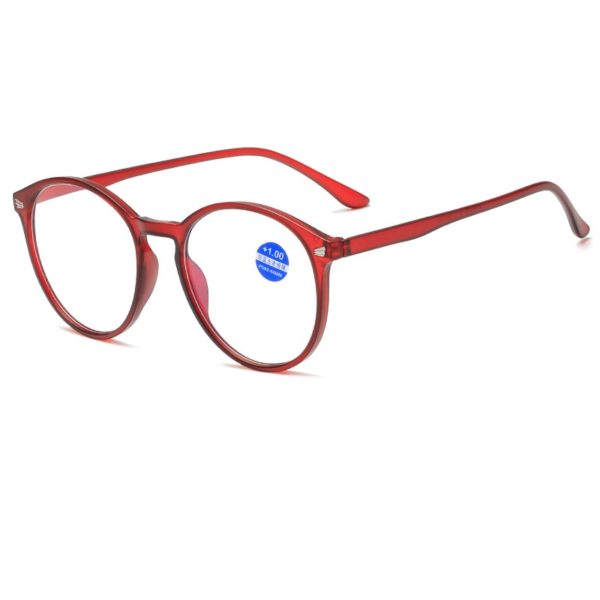 Módní celorámové retro kulaté dioptrické brýle - +400, C4Red