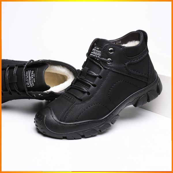 Pánské moderní zateplené zimní boty ENFORCES - Brown, 45