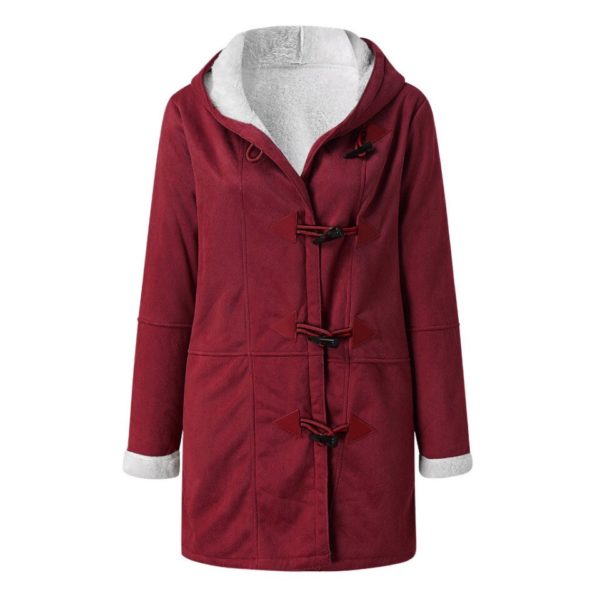 Dámský zimní teplý kabát - Red, 5XL