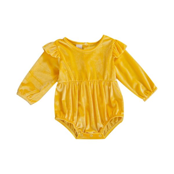 Roztomilé kojenecké volánkové body - Yellow, 24M
