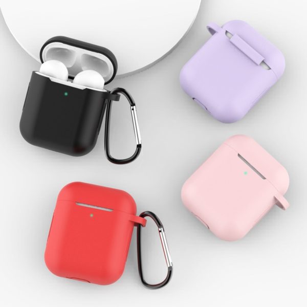 Ochranné silikonové pouzdro na Airpods sluchátka - China, Purple
