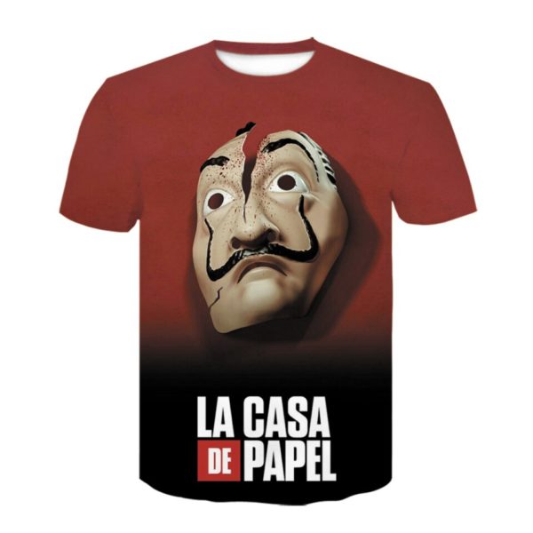 Pánské 3D tričko La Casa De Papel - CBT-735, 4XL