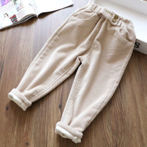 Dětské manšestrové kalhoty - Beige, 130