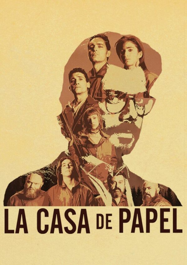 Vinatge paírové plakátky La Casa De Papel - 42X30CM, E173 19