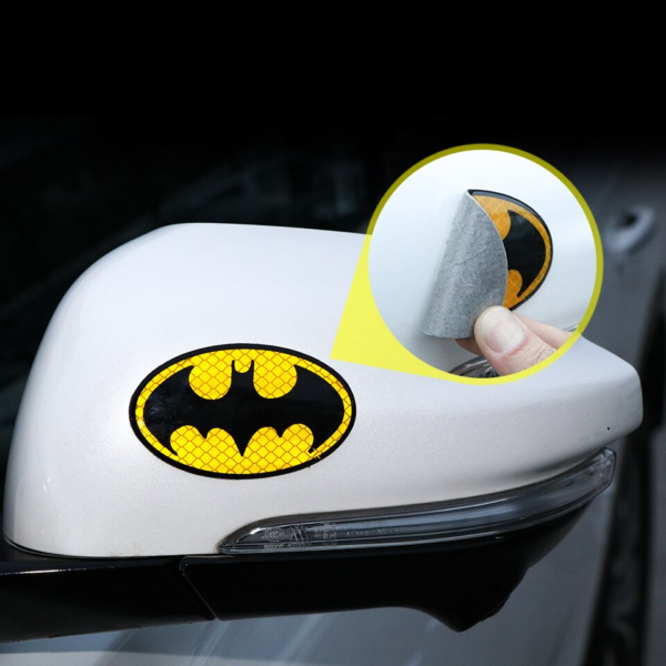 Reflexní nálepka na auto s logem Batmana - 4