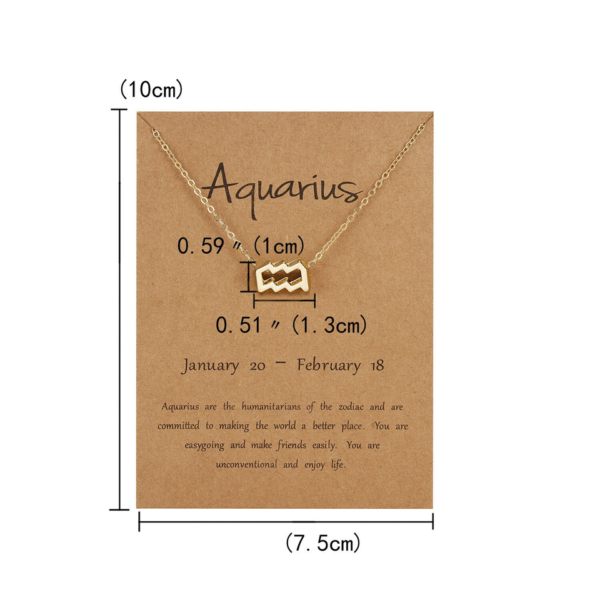 Náhrdelníky s přívěsky znamení zvěrokruhu - Aquarius-Gold