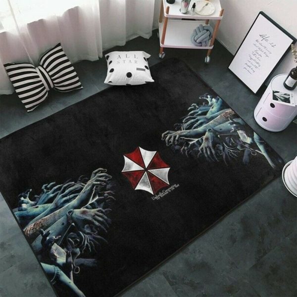 Čtvercový podlahový koberec s potiskem Resident Evil - 4
