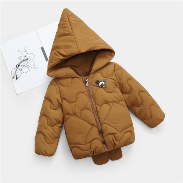 Dětská zimní bunda s kapucí a potiskem Mickey - WTD24HE, 6