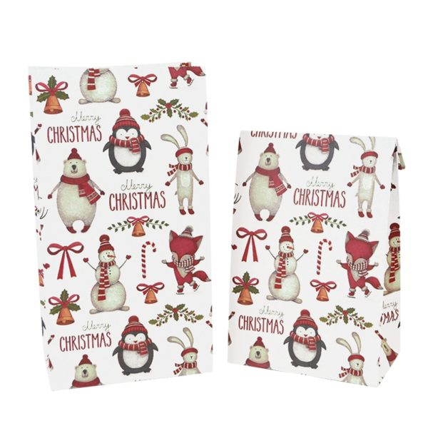 Dárkové papírové tašky s vánočními motivy 10 kusů - B17