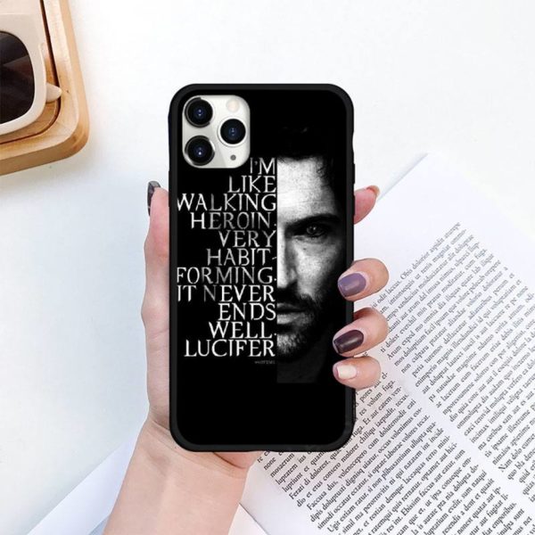 Silikonový kryt na telefon iPhone s potiskem seriálu Lucifer - IPhoneXR, A10