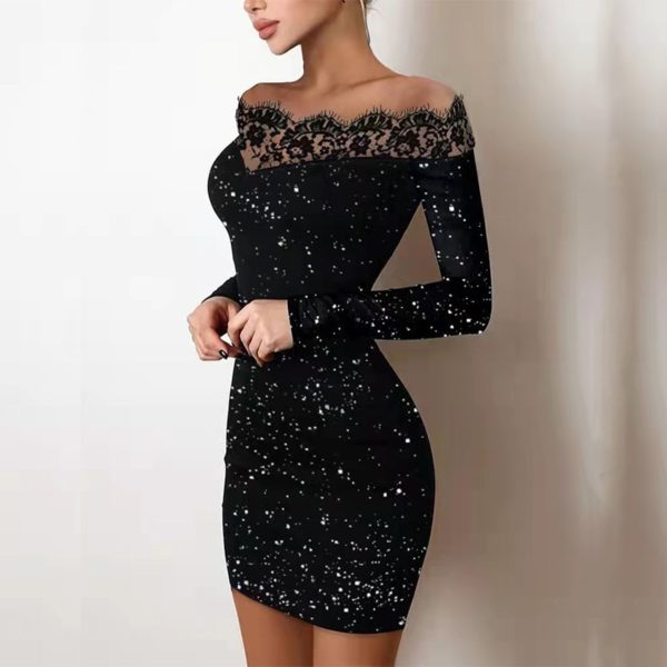 Dámské večerní šaty Demi - 01 Black 1, XXL