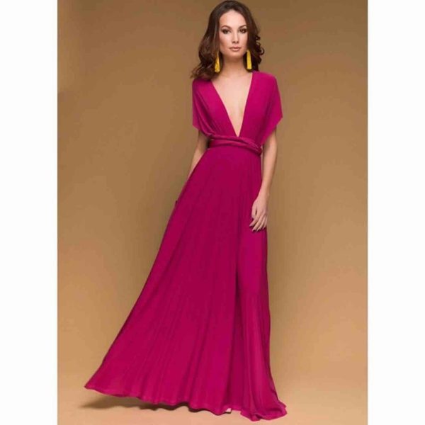 Dámské vázací šaty Veronica - Dusty pink, XL