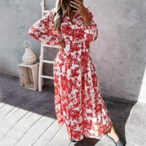 Moderní dámské šaty Ava - Red, XL