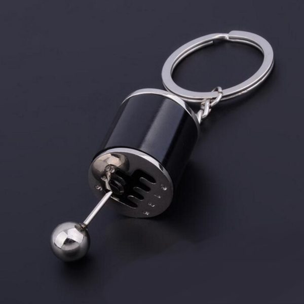 Kovový přívěsek na klíče ve tvaru řadící páky - China, Silver