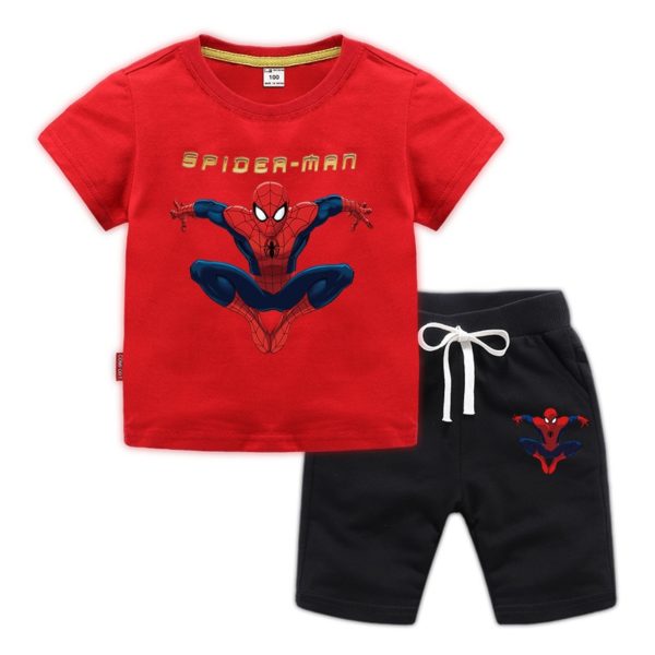 Dětská tepláková souprava s potiskem Spiderman - tričko + kraťasy - As Show 9, 150cm