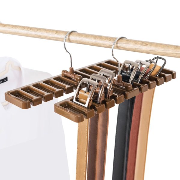 Praktický věšák do šatní skříně na kravaty, pásky a jiné - Cream-colored