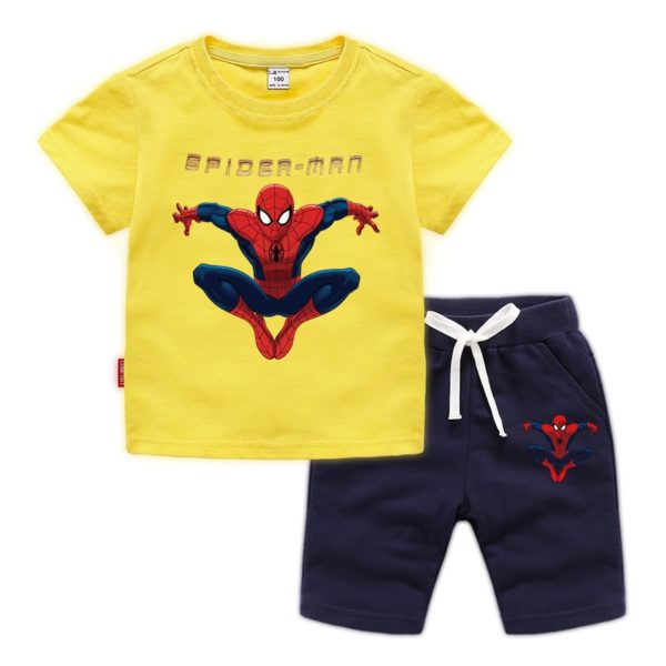 Dětská tepláková souprava s potiskem Spiderman - tričko + kraťasy - As Show 9, 150cm