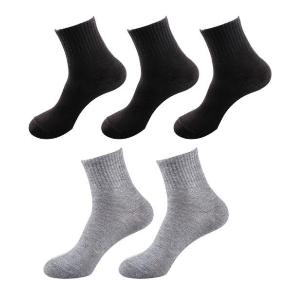 Sportovní unisex prodyšné ponožky - 5 párů - 3 Black 2 Gray