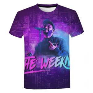 Unisex tričko s krátkým rukávem a módním potiskem Weeknd - VIP5, 5XL
