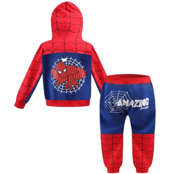 Dětská cosplay tepláková souprava s potiskem Spiderman - Black, 7-8