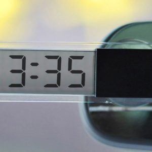 Průhledné LCD hodiny