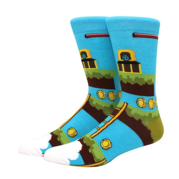 Pánské vtipné barevné ponožky na zimu - 50