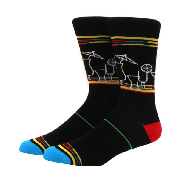 Pánské vtipné barevné ponožky na zimu - 50