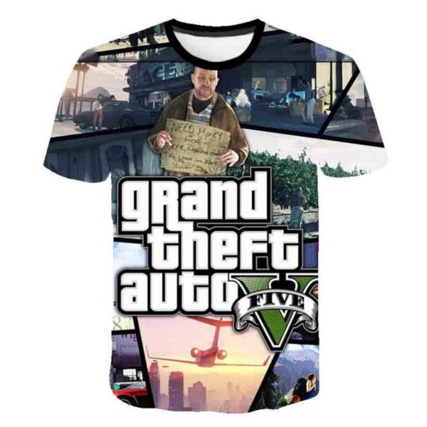 Dětské stylové tričko s potiskem Grand Theft Auto - Xx-5519, 14-let