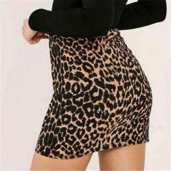 Dámská elegantní leopardí sukně -