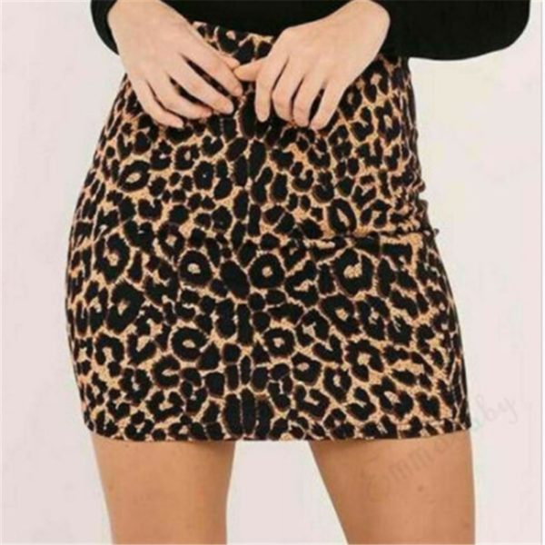 Dámská elegantní leopardí sukně -