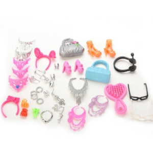 Set kabelek, brýlí, náušnic pro panenku Barbie - doplňky pro panenky