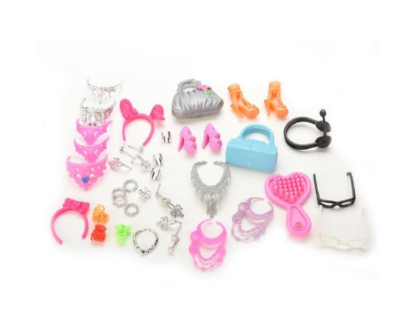 Set kabelek, brýlí, náušnic pro panenku Barbie - doplňky pro panenky