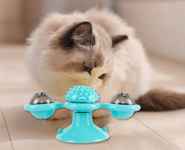 Rotující interaktivní hračka pro kočky - Pink, With-box