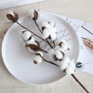 Umělý domácí dekor bavlněné květiny  (Bílá)