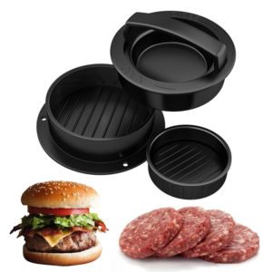 Kuchyňský praktický lis na hamburgery - černý