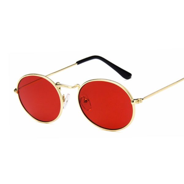 Retro oválné slunešní brýle Lara - GoldBrown