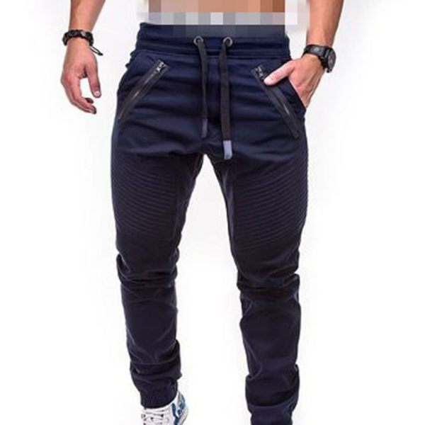 Pánské luxusní skinny kalhoty. - Navy-blue-3, Xxxl
