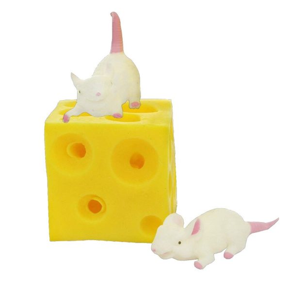 Antistresová mačkací hračka ve tvaru sýru
