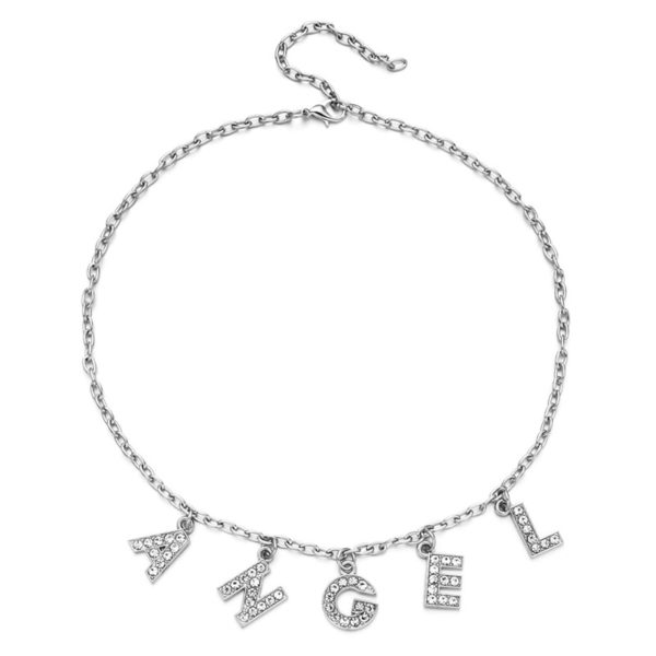 Řetízkový náhrdelník z nerezové oceli s nápisem - WILD