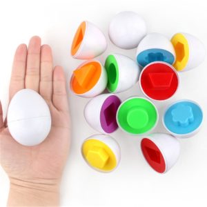 Dětské vzdělávací skládačky ve tvaru vajíčka - 6 ks