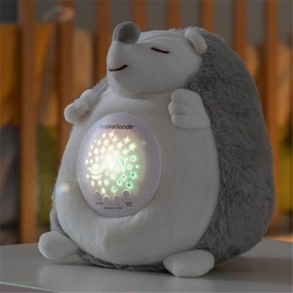 Plyšový ježek s reflektorem a reproduktorem